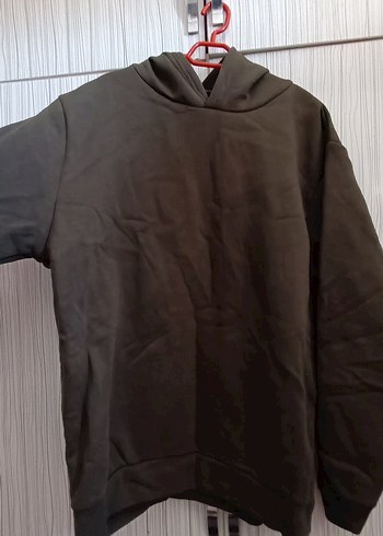 xl Beden Dik Yaka Kahverengi kapalı yeşil Sweatshirt