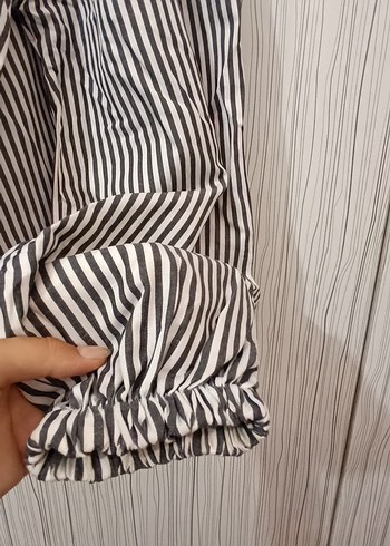 m Beden Düğmeli Siyah Gri Hamile Sweatshirt