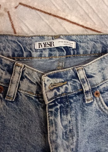 Trendyol & Milla Gri Mavi Kadın Salaş Denim Pantolon