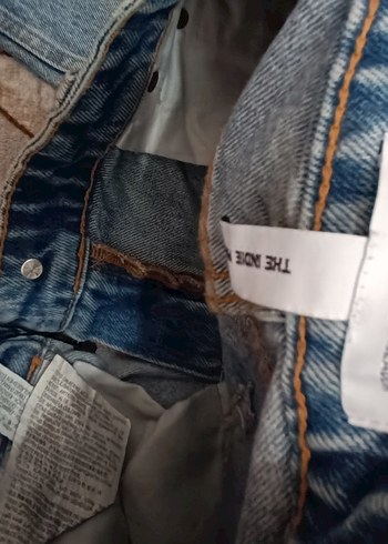 s Beden Kadın Mavi Loose Fit Midi Denim Jean