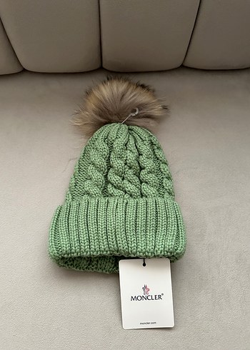 Moncler Yeşil Örgü Kadın Bere - Görsel 2