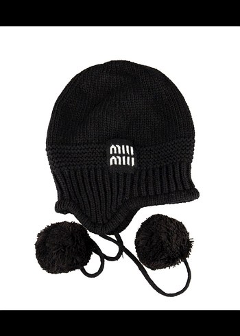 Siyah Örgü Kadın Bere - Görsel 2