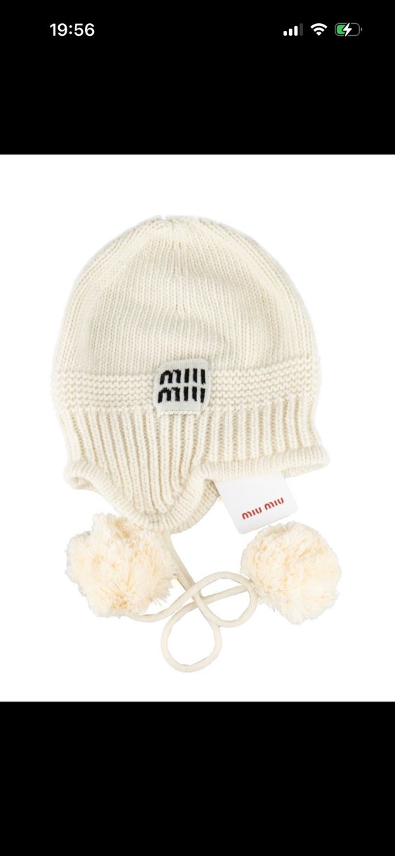 Beyaz Örgü Çocuk Bere Ponponlu - Görsel 2