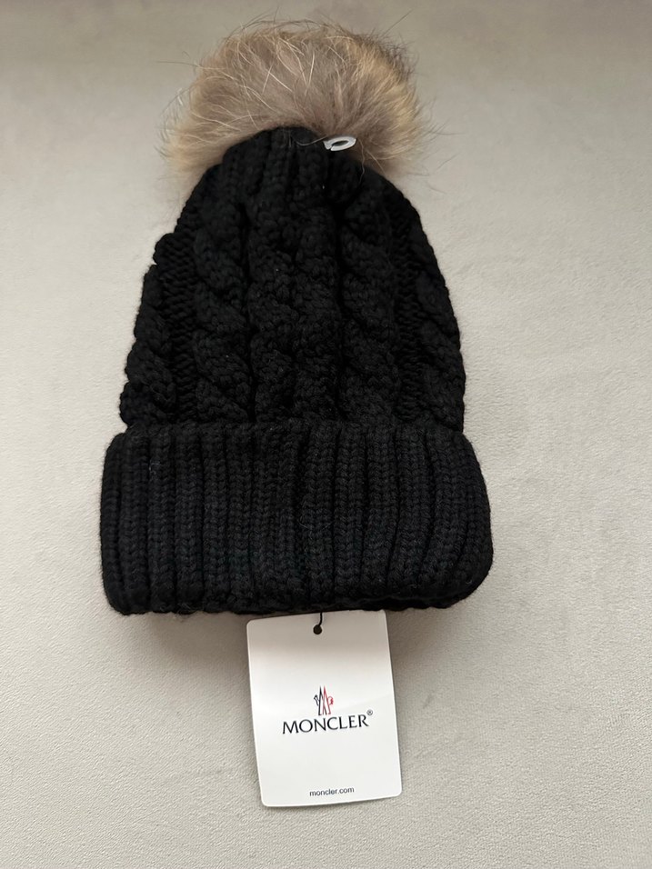 Moncler Kadın Siyah Örgü Yün Bere - Görsel 2