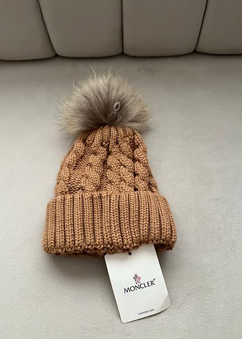 Moncler Örgü Kadın Kahverengi Bere - Görsel 2