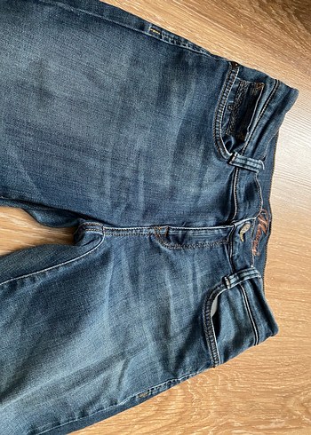 Mavi Koyu Mavi Dusuk Bel Jean