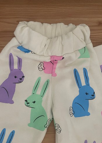 Zara Renkli Tavşan Desenli Çocuk Eşofman Takımı - Görsel 3