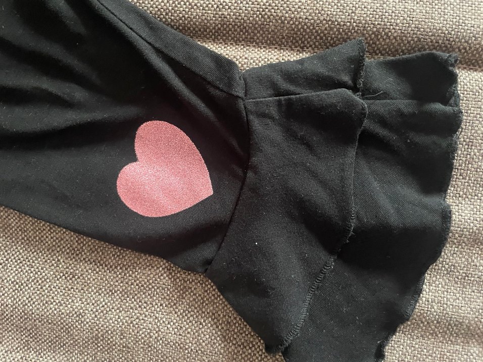 LCW Kız Çocuk Siyah Baskılı kısa Tayt İspanyol paça - Görsel 2