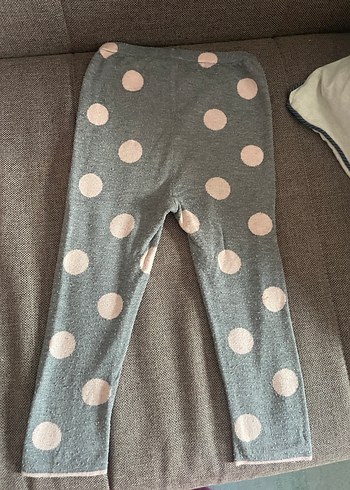 H&M Gri renkte pembe Puantiyeli Örme Kız Tayt - Görsel 3