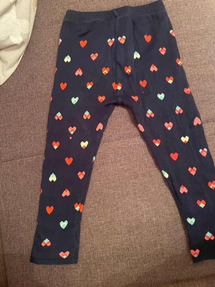 LCW Kız Çocuk Kalp Desenli Triko Tayt - Görsel 4