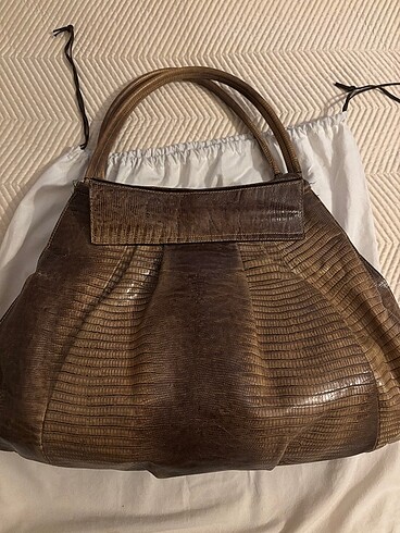 Furla Orijinal FURLA Çanta, Kahve Crocodile Hobo Bag