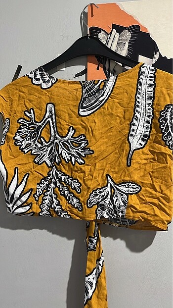 s Beden Bağlamalı crop bluz