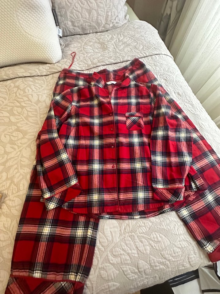 Kareli Düğmeli Erkek Pijama Takımı - Görsel 2