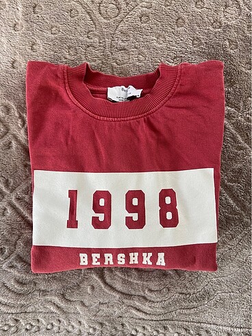 Bershka Bershka kırmızı crop sweatshirt
