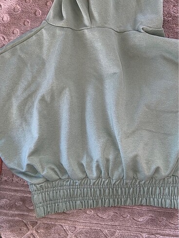 s Beden turkuaz Renk Trendyolmilla mint yeşili crop sweatshirt