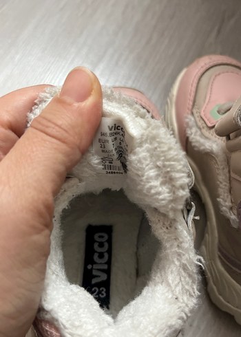 Pembe Kürk Detaylı Kız Çocuk Spor Ayakkabı - Görsel 3