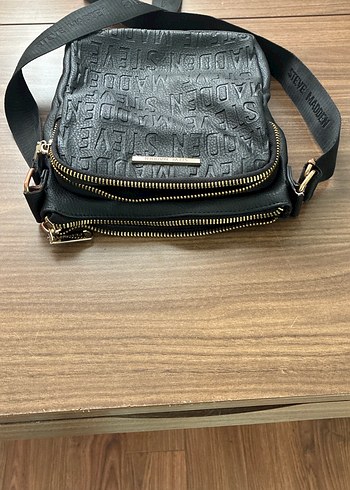 Beden Steve Madden Siyah Deri Omuz Çantası