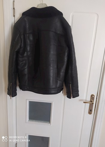 Siyah Deri Biker Kadın Ceket