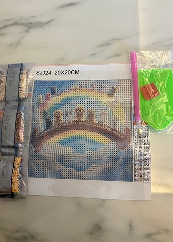 20x20 cm Renkli Mozaik Puzzle