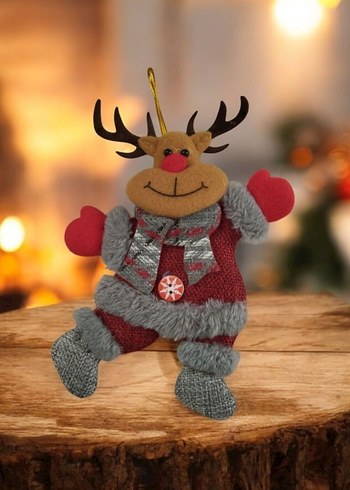 Kahverengi Renki Geyik Peluş yılbaşı süsü - Görsel 5