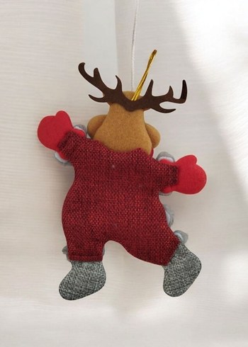 Kahverengi Renki Geyik Peluş yılbaşı süsü - Görsel 3