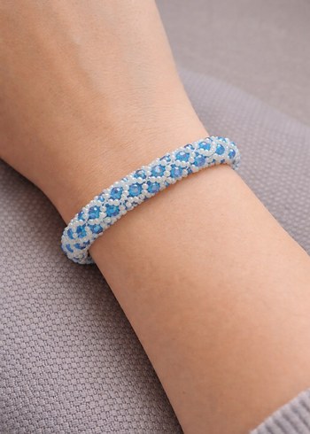 Mavi Boncuklu Bohem Bileklik - Görsel 2