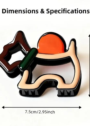 Renkli Köpek Figürlü saç tokası - Görsel 3