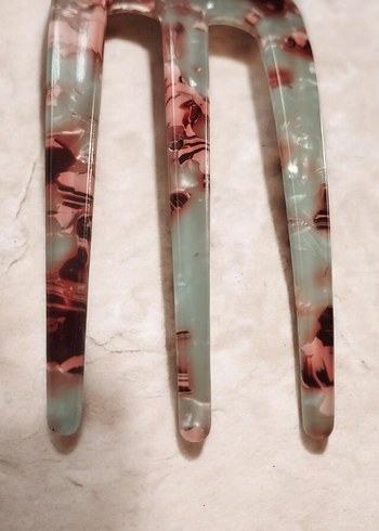 Vintage Tarzda Kahverengi Gri Saç Tokası - Görsel 3