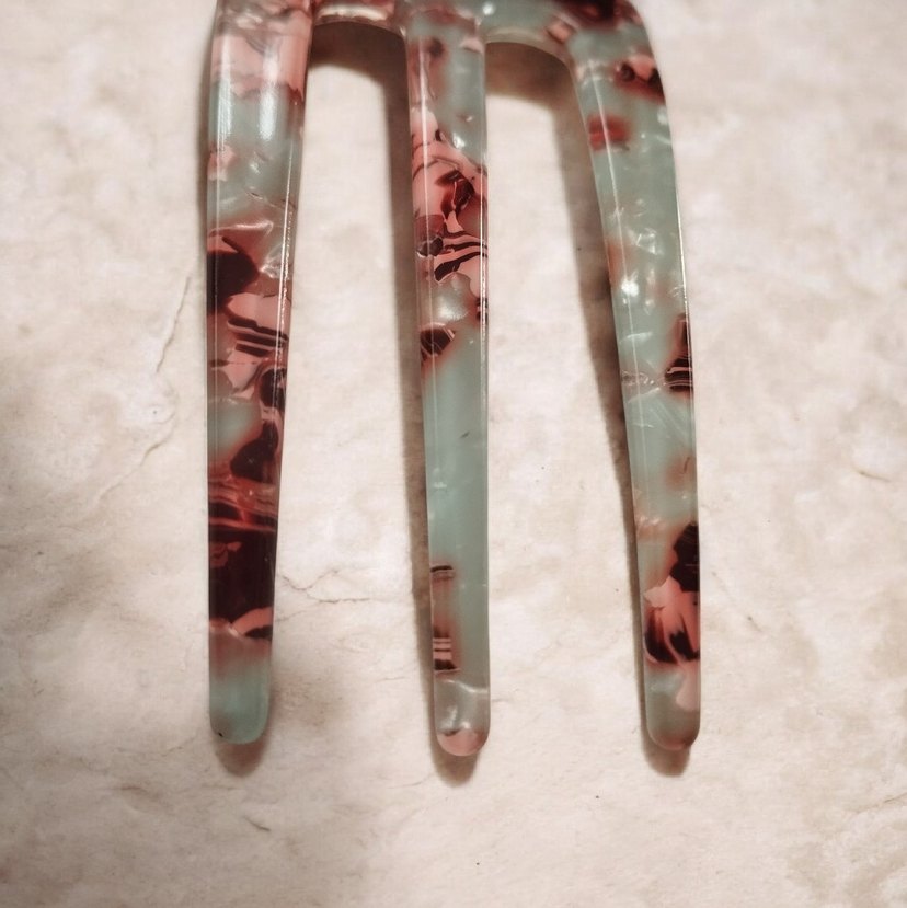 Vintage Tarzda Kahverengi Gri Saç Tokası - Görsel 3