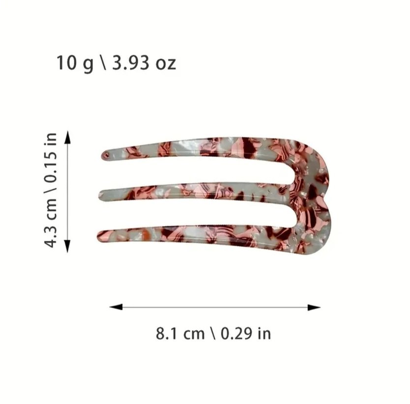 Vintage Tarzda Kahverengi Gri Saç Tokası - Görsel 5