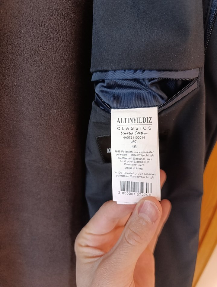 Altınyıldız Erkek Lacivert Kaban - Görsel 4