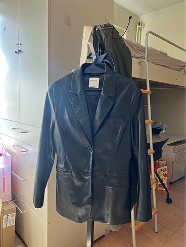Bershka parlak oversize blazer