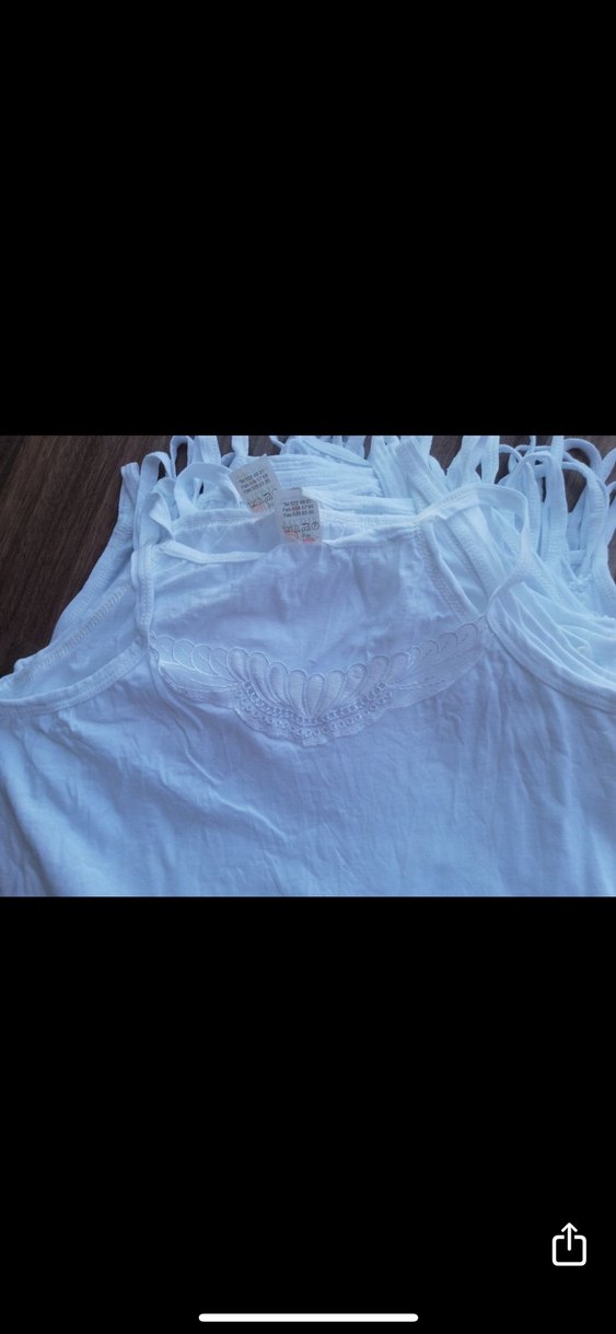 Beyaz kadın Atlet her beden mevcut 5 ad fiyatıdır - Görsel 2