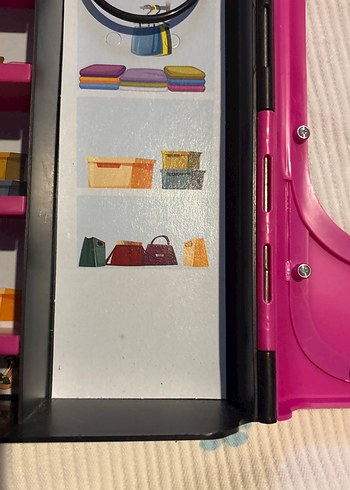 Çocuklar için Pembe Oyuncak Gardırop Seti - Görsel 11