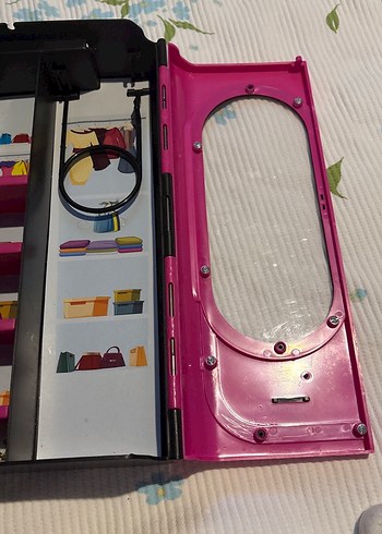 Çocuklar için Pembe Oyuncak Gardırop Seti - Görsel 9