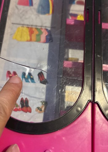 Çocuklar için Pembe Oyuncak Gardırop Seti - Görsel 4