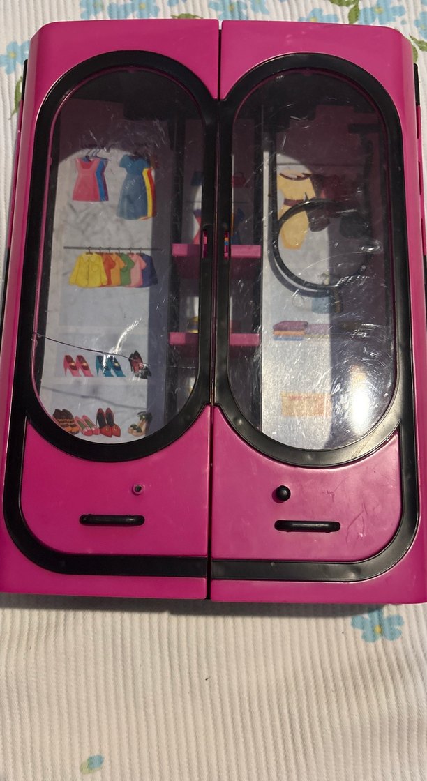 Çocuklar için Pembe Oyuncak Gardırop Seti - Görsel 3