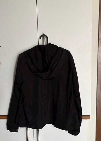 Kadın Siyah Midi Kemerli Street Wear  yağmurluk - Görsel 5