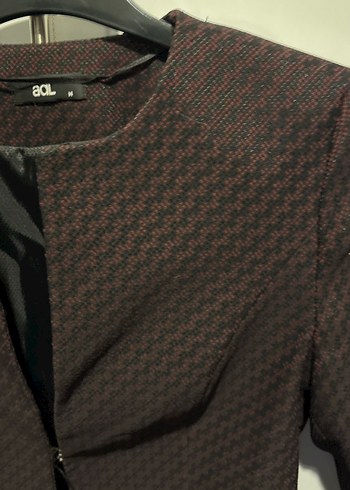 Kahverengi Düğmeli Kadın Blazer Ceket - Görsel 3