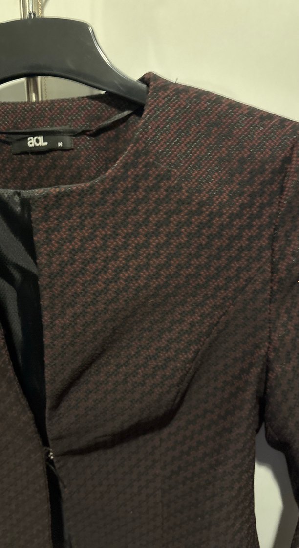 Kahverengi Düğmeli Kadın Blazer Ceket - Görsel 3