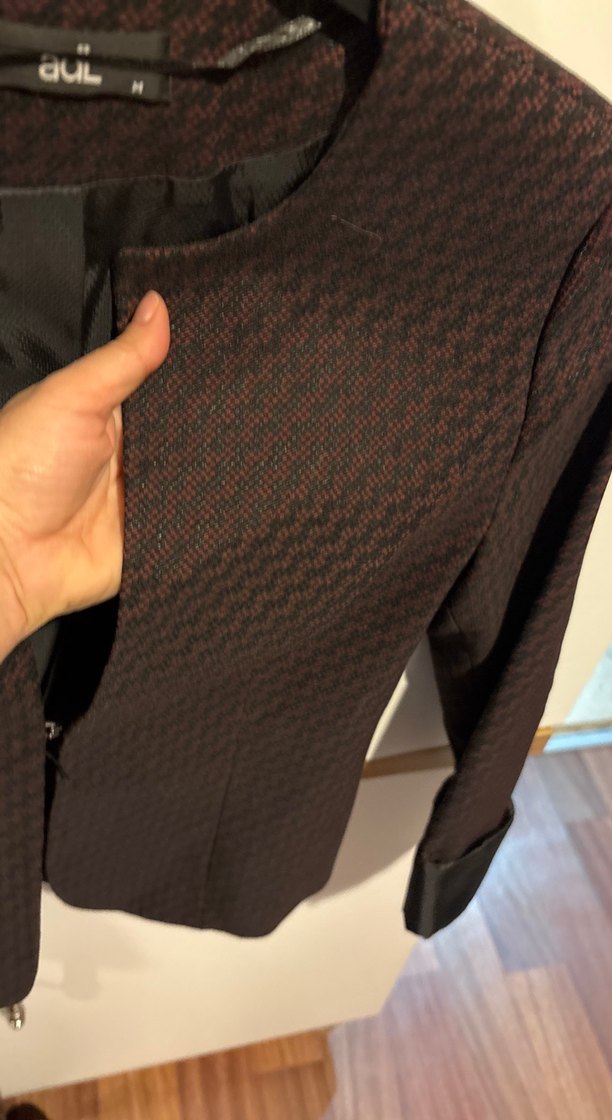 Kahverengi Düğmeli Kadın Blazer Ceket - Görsel 4