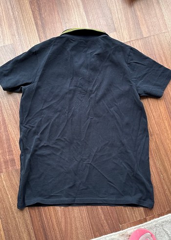 Sarı Detaylı Siyah Erkek Polo Tişört - Görsel 5