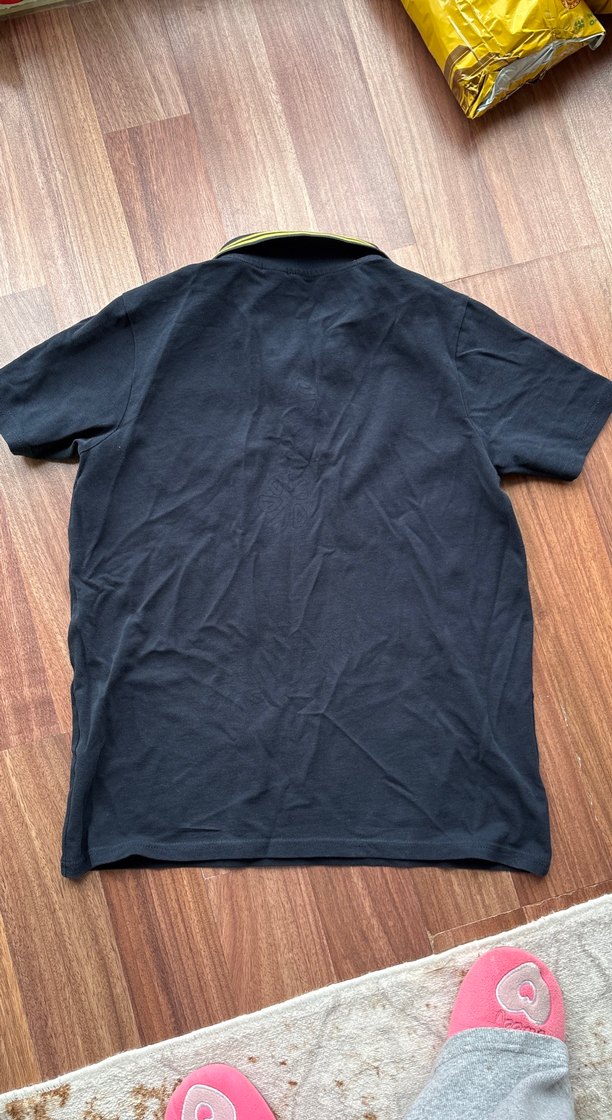 Sarı Detaylı Siyah Erkek Polo Tişört - Görsel 5