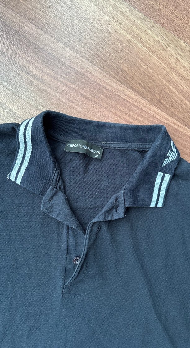 Erkek Siyah Kısa Kollu Polo Tişört - Görsel 2