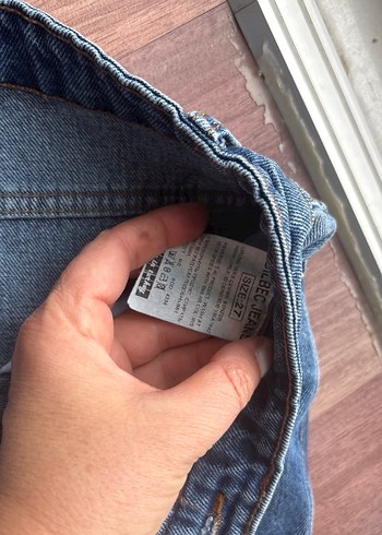 Kadın Mavi Rahat Kesim Denim Pantolon - Görsel 4