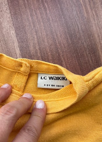 Kız Çocuk Sarı Düğmeli Sweatshirt - Görsel 5