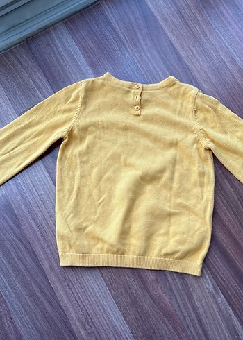 Kız Çocuk Sarı Düğmeli Sweatshirt - Görsel 6