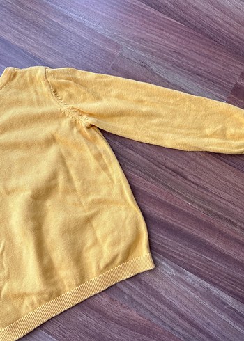 Kız Çocuk Sarı Düğmeli Sweatshirt - Görsel 8