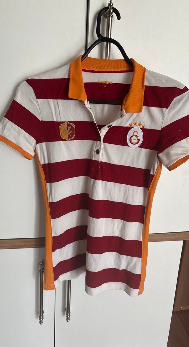 Bordo Çizgili Düğmeli Polo Yaka Tişört - Görsel 2