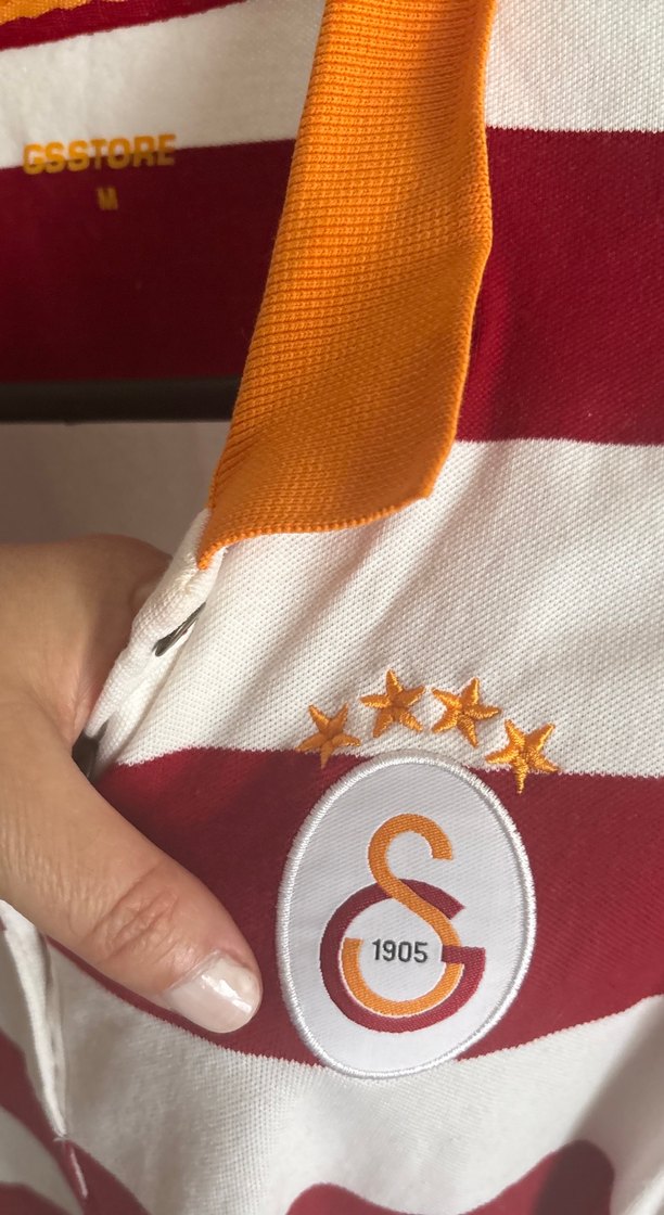 Bordo Çizgili Düğmeli Polo Yaka Tişört - Görsel 4